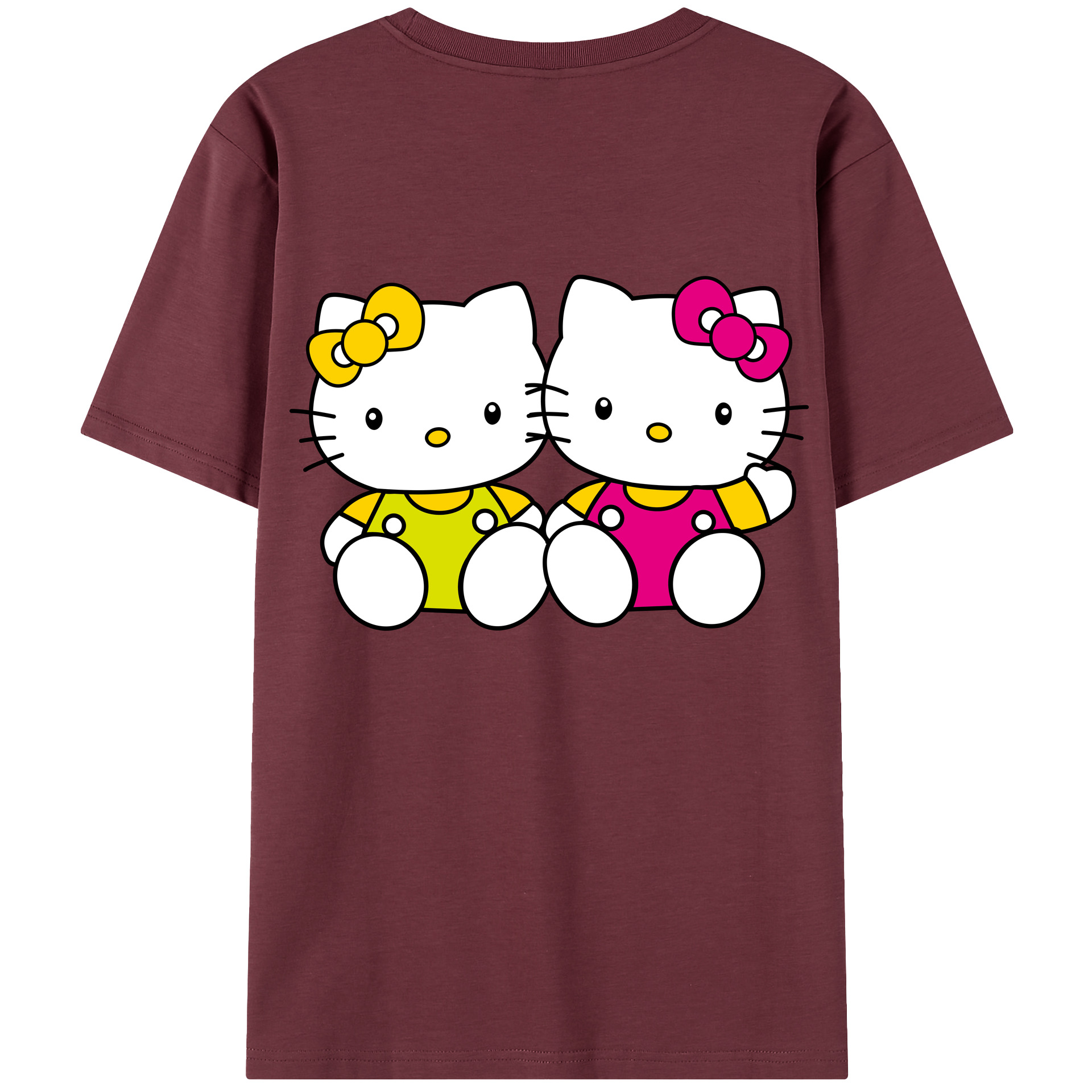 （画像用） Hello Kitty ハローキティ 綿100％半袖Tシャツ（背面プリント）